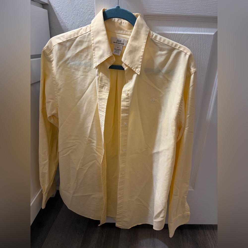 Brooks Brothers Yellow Casual Button Down Shirt